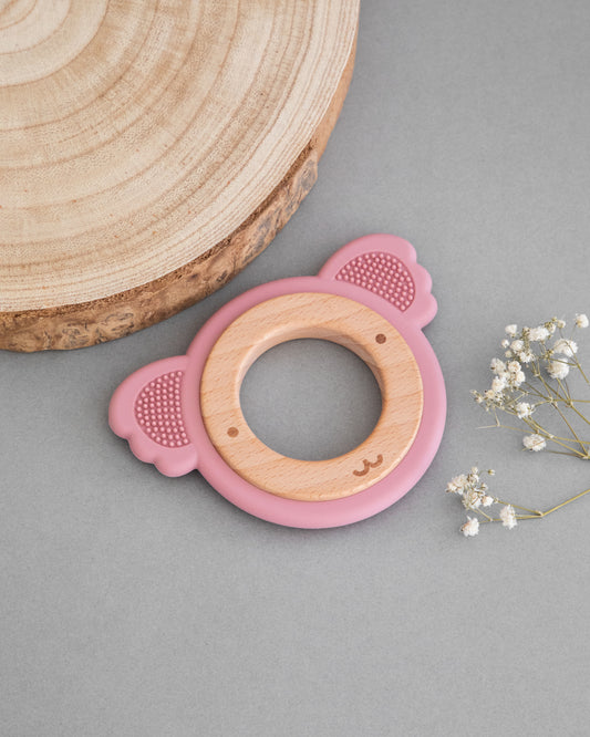 Koala Teething Ring- Pink