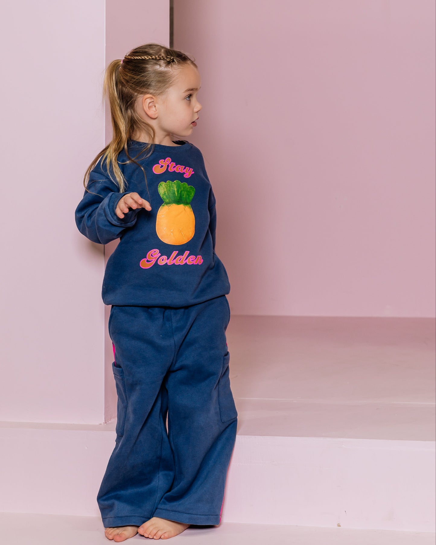Stripy Pocket Sweats- Blue