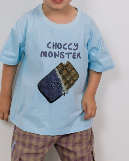 Choccy Monster Tee- Blue