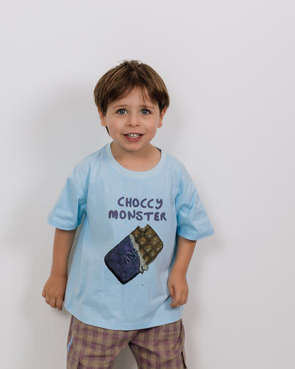 Choccy Monster Tee- Blue