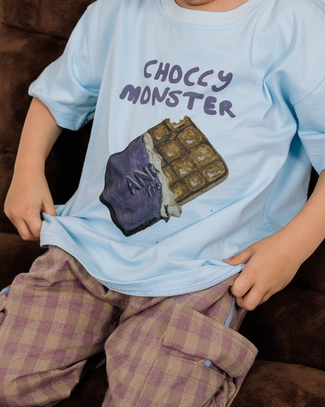 Choccy Monster Tee- Blue