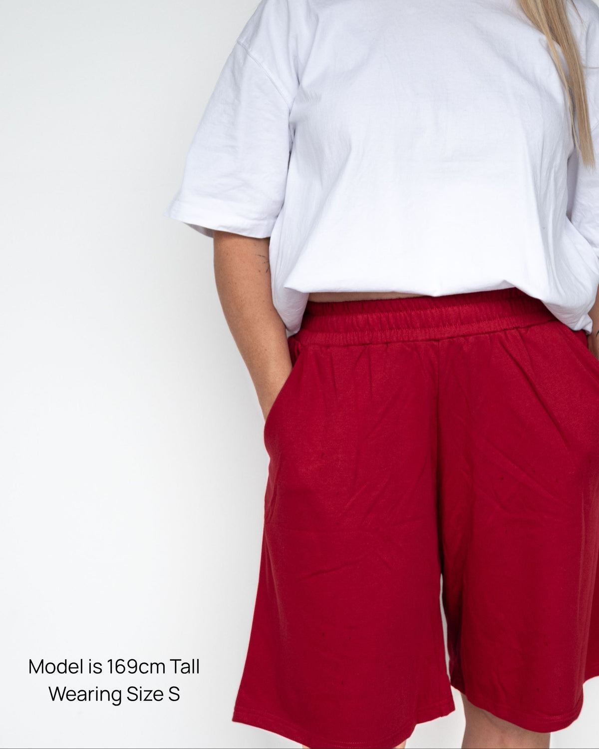 Bermuda Sweat Short- Cherry