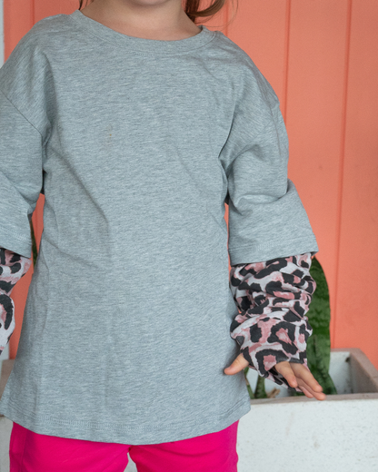 Leopard Layered Tee- Kids