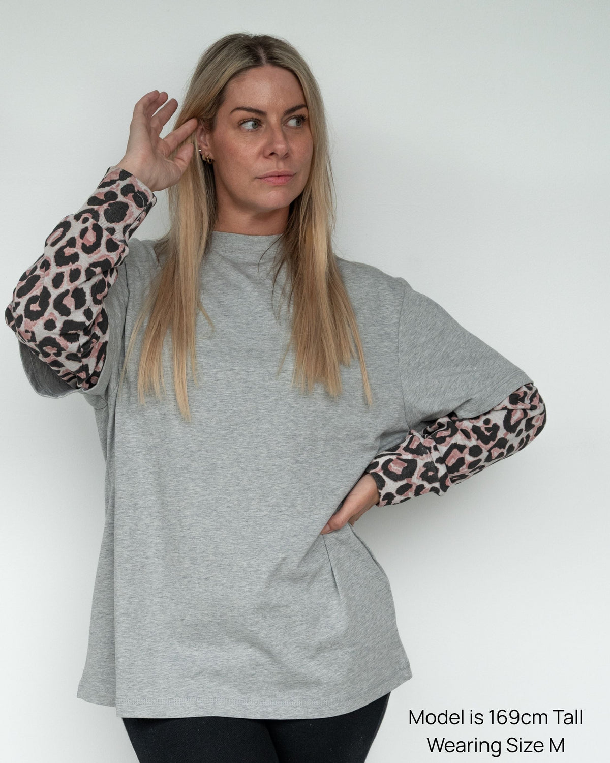 Leopard Layered Tee- Womens