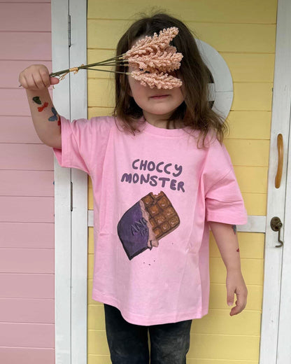 Choccy Monster Tee- Pink