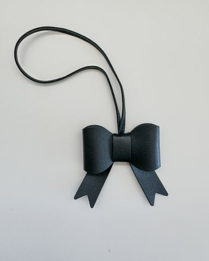 Ebony Bow Bag Charm