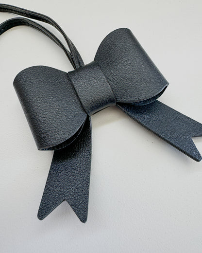 Ebony Bow Bag Charm