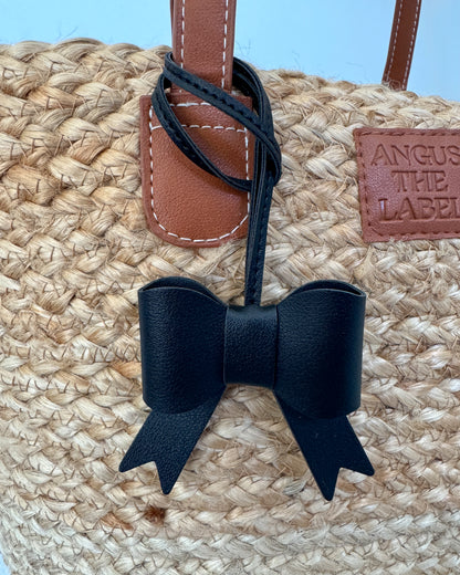 Ebony Bow Bag Charm