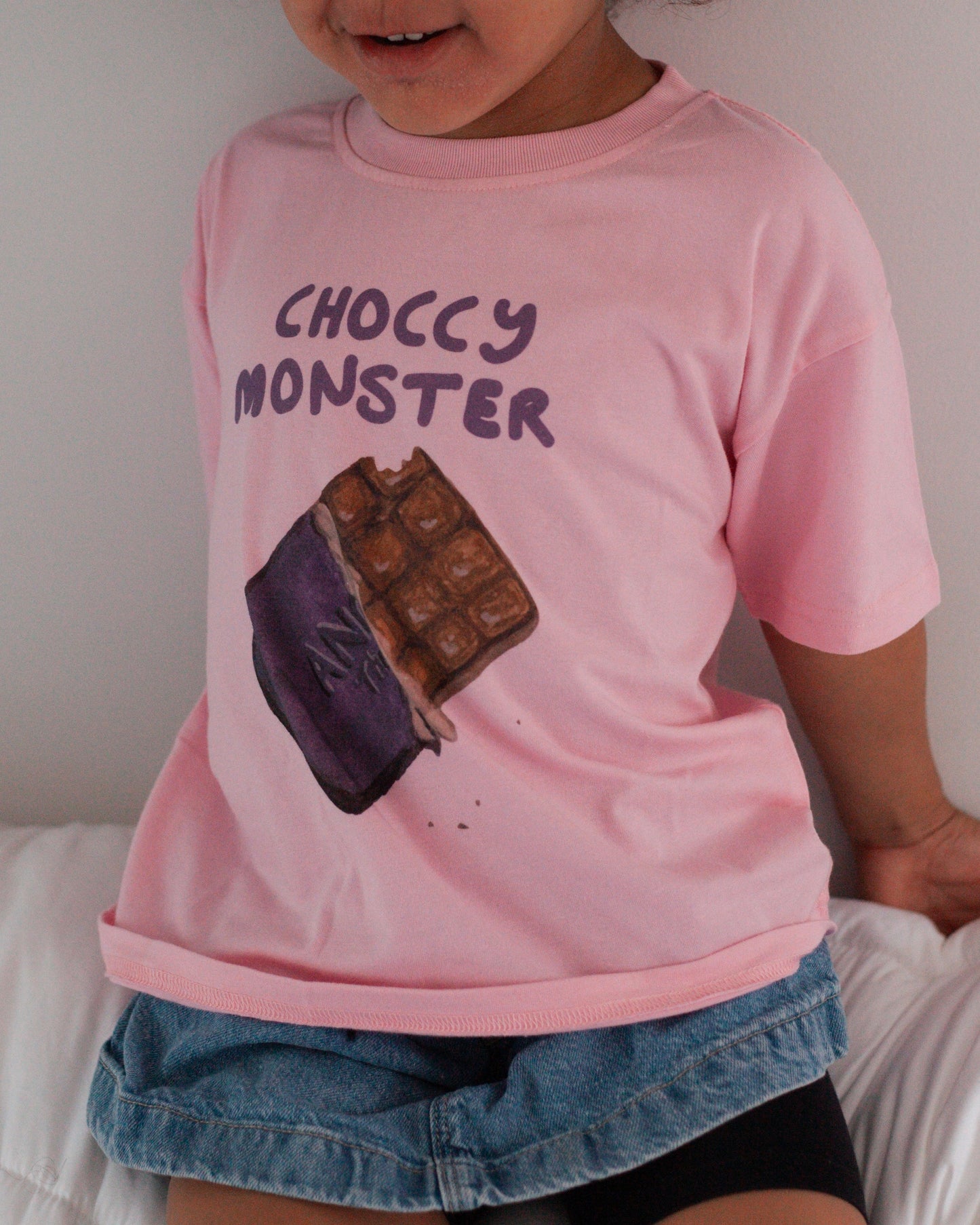Choccy Monster Tee- Pink