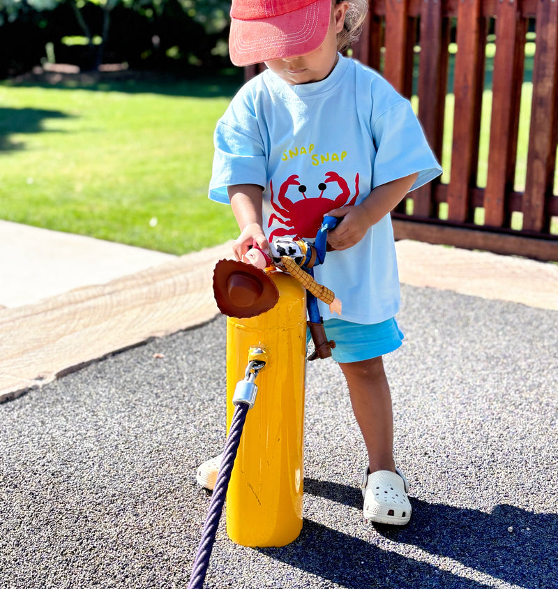 Snappy Crab Box Tee- Blue slide 3