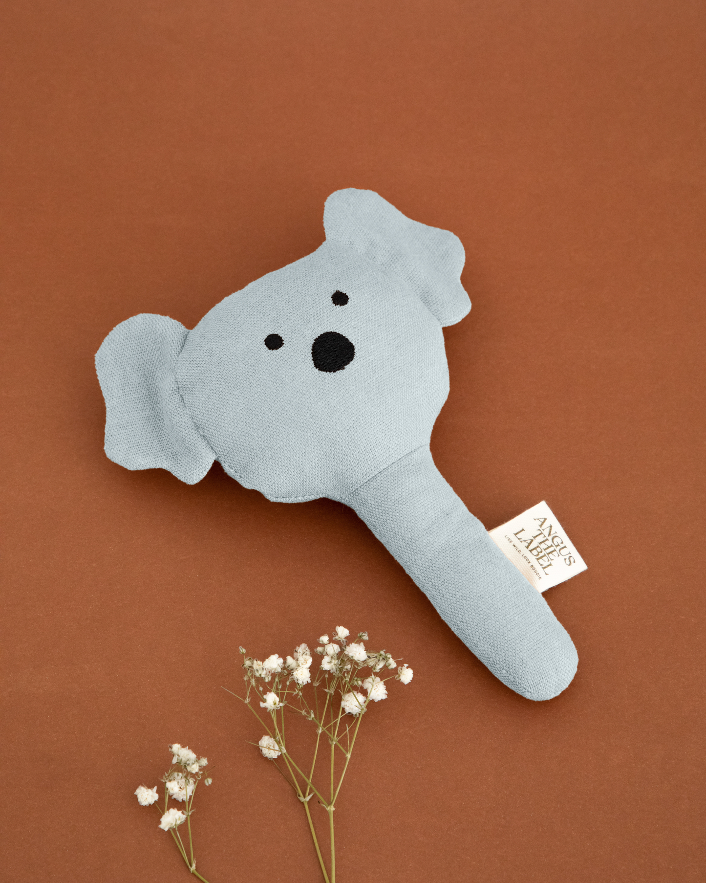 Plush Koala Rattle- Ash