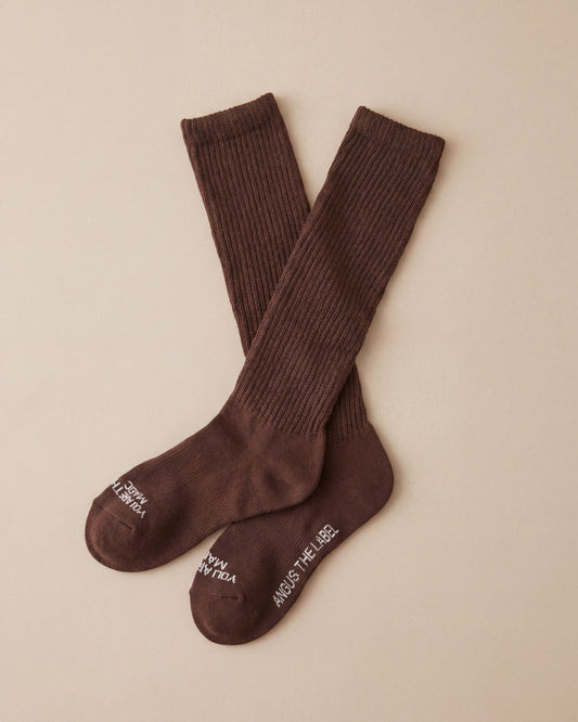 Womens Bed Sock- Chocolate