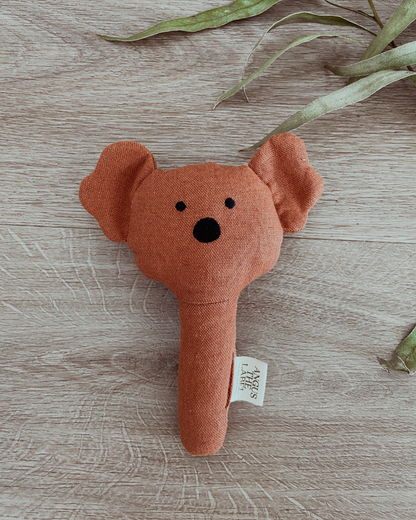 Plush Koala Rattle- Copper