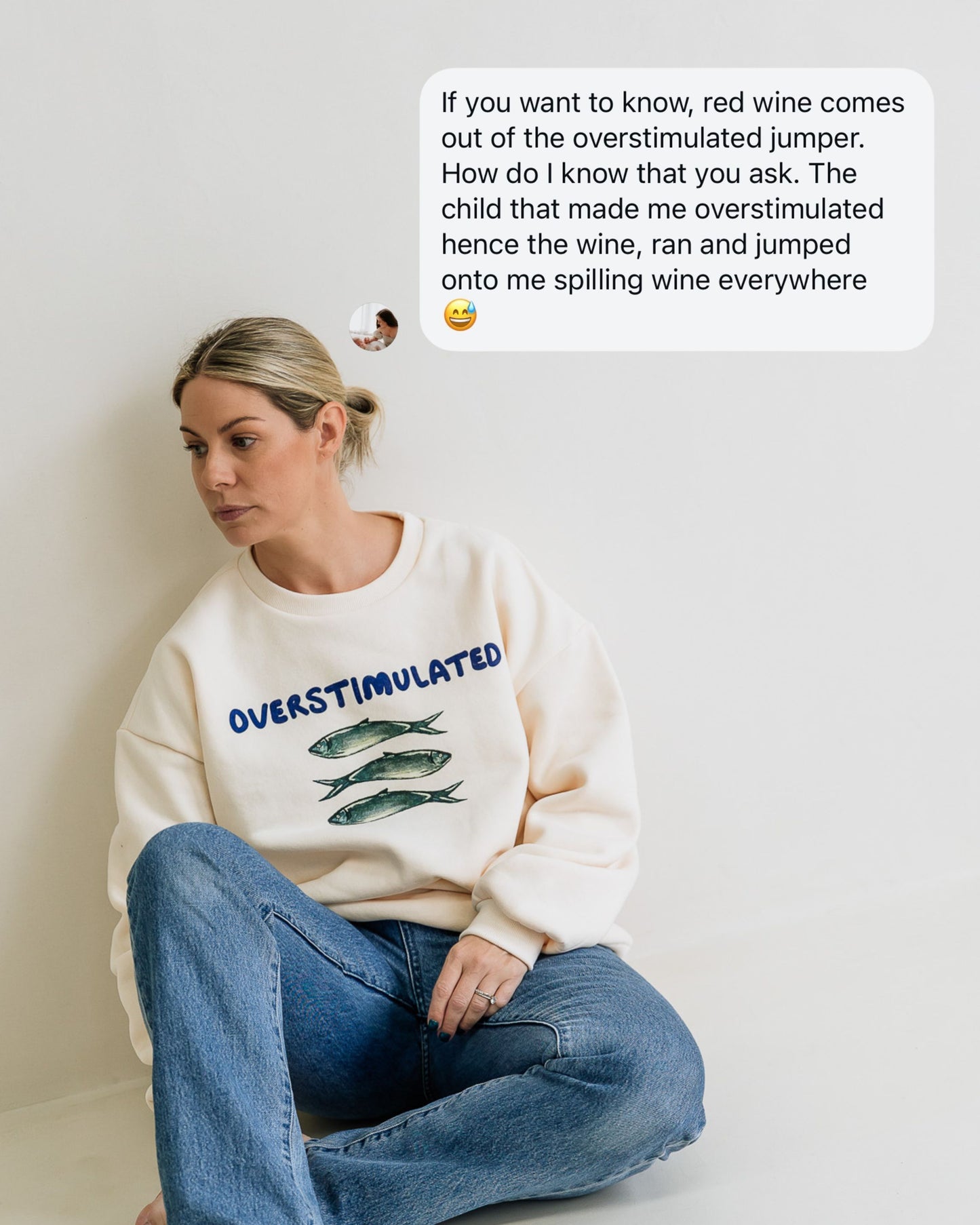 Overstimulated Womens Oversized Sweater