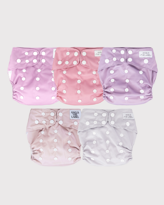 Cloth Nappy Trial Bundle of 5- Petal